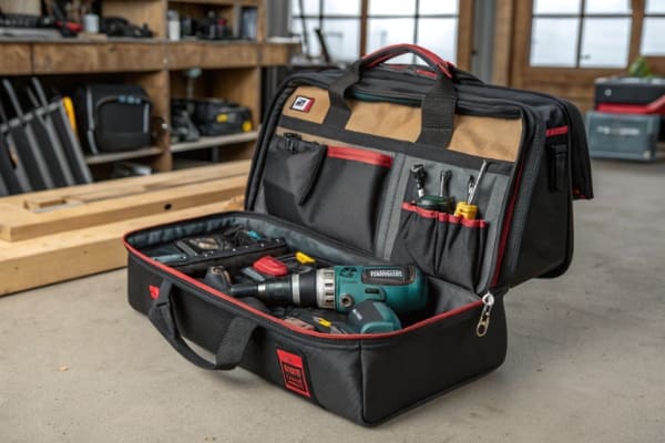 internal layout of tool bag with dividers