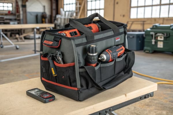 custom power tool bag with reinforced bottom